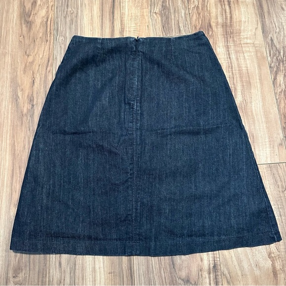 Boden Dark Denim A-Line Mini - Midi Skirt • Size: US 6L - Picture 5 of 10